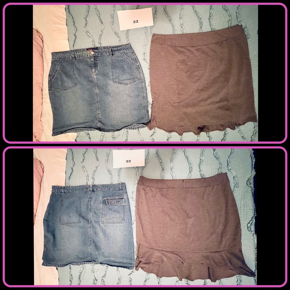 Lane Bryant skirt like new & mwah Jean skirt